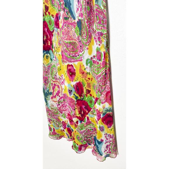 J Kara Women's Reversible Maxi Tank Dress Floral Side Animal Print Flowy - Picture 3 of 7